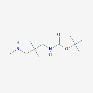 B1377789 tert-butyl N-[2,2-dimethyl-3-(methylamino)propyl]carbamate CAS No. 1345532-72-0