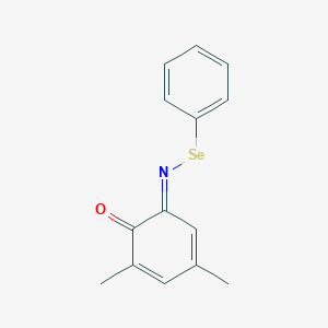 B13777906 (6E)-2,4-dimethyl-6-phenylselanyliminocyclohexa-2,4-dien-1-one CAS No. 63563-63-3