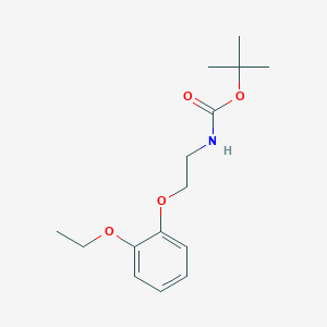 molecular formula C15H23NO4 B1377825 叔丁基 N-[2-(2-乙氧基苯氧基)乙基]氨基甲酸酯 CAS No. 1428056-47-6