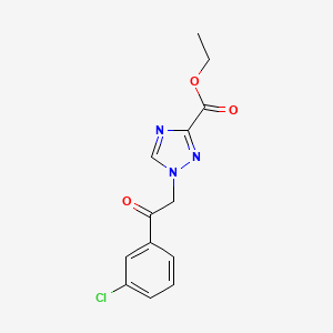 molecular formula C13H12ClN3O3 B1377830 1-[2-(3-氯苯基)-2-氧代乙基]-1H-1,2,4-三唑-3-羧酸乙酯 CAS No. 1400540-35-3