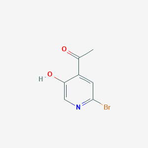 B1377837 1-(2-Bromo-5-hydroxypyridin-4-YL)ethanone CAS No. 1196152-59-6