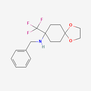 B1377840 N-benzyl-8-(trifluoromethyl)-1,4-dioxaspiro[4.5]decan-8-amine CAS No. 1375473-83-8