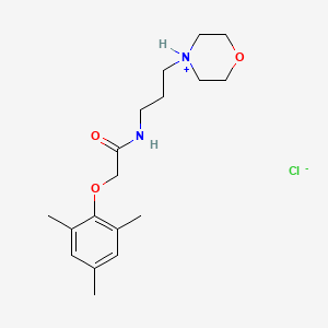 N-(3-morpholin-4-ium-4-ylpropyl)-2-(2,4,6-trimethylphenoxy)acetamide;chloride