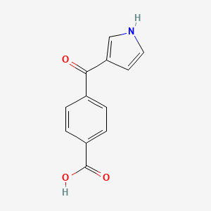 molecular formula C12H9NO3 B1377841 4-(1H-吡咯-3-羰基)苯甲酸 CAS No. 1376039-74-5