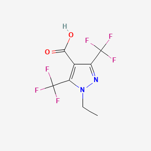 B1377843 1-ethyl-3,5-bis(trifluoromethyl)-1H-pyrazole-4-carboxylic acid CAS No. 1384431-42-8