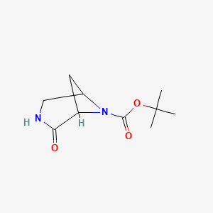 molecular formula C10H16N2O3 B1377847 叔丁基 2-氧代-3,6-二氮杂螺[3.1.1]庚烷-6-羧酸酯 CAS No. 1273562-74-5
