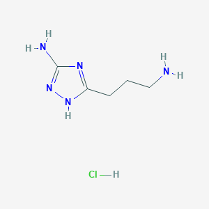 B1377858 5-(3-aminopropyl)-4H-1,2,4-triazol-3-amine hydrochloride CAS No. 1375472-36-8