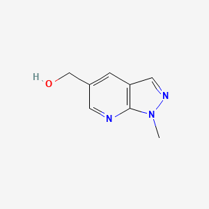 molecular formula C8H9N3O B1377869 5-羟甲基-1-甲基-1H-吡唑并[3,4-B]吡啶 CAS No. 1221288-28-3