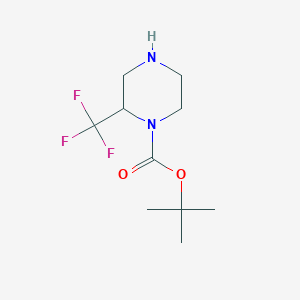 molecular formula C10H17F3N2O2 B1377872 叔丁基2-(三氟甲基)哌嗪-1-羧酸酯 CAS No. 886779-77-7