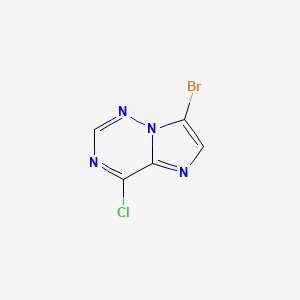 molecular formula C5H2BrClN4 B1377887 7-Bromo-4-chloroimidazo[2,1-f][1,2,4]triazine CAS No. 1235374-46-5