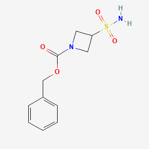 molecular formula C11H14N2O4S B1377896 Benzyl 3-sulfamoylazetidine-1-carboxylate CAS No. 1375474-09-1