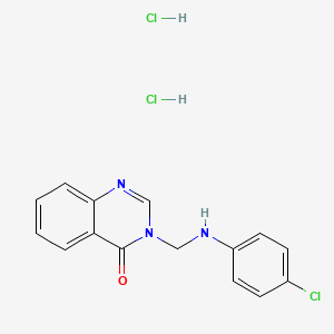 4(3H)-Quinazolinone, 3-(((4-chlorophenyl)amino)methyl)-, dihydrochloride