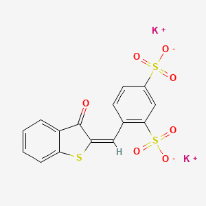 dipotassium;4-[(E)-(3-oxo-1-benzothiophen-2-ylidene)methyl]benzene-1,3-disulfonate