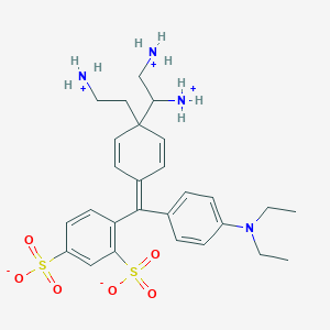 4-[[4-(2-azaniumylethyl)-4-[1,2-bis(azaniumyl)ethyl]cyclohexa-2,5-dien-1-ylidene]-[4-(diethylamino)phenyl]methyl]benzene-1,3-disulfonate