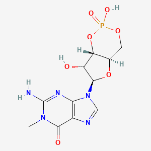 molecular formula C11H14N5O7P B13779064 N(1)-methyl-cGMP CAS No. 78033-41-7