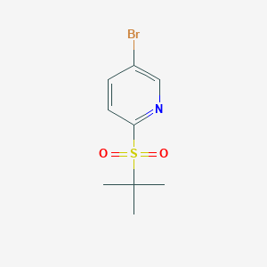 molecular formula C9H12BrNO2S B1377911 5-Bromo-2-(2-methylpropane-2-sulfonyl)pyridine CAS No. 123792-44-9