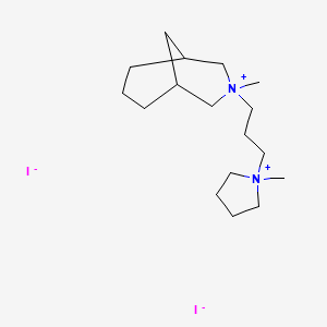 3-Azoniabicyclo(3.3.1)nonane, 3-methyl-3-(3-(1-methylpyrrolidinio)propyl)-, diiodide