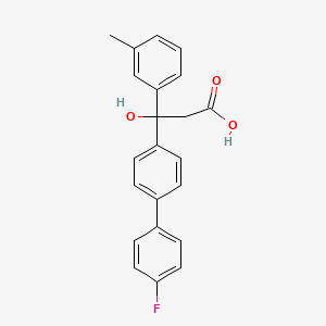 4-Biphenylhydracrylic acid, 4'-fluoro-beta-(m-tolyl)-, (+)-