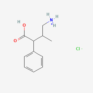 Butyric acid, 4-amino-3-methyl-2-phenyl-, hydrochloride