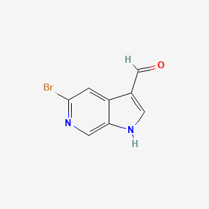 molecular formula C8H5BrN2O B1377938 5-Bromo-1H-pyrrolo[2,3-c]pyridine-3-carbaldehyde CAS No. 1369348-93-5