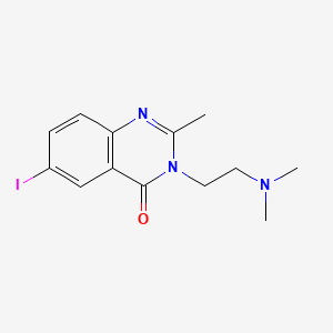 molecular formula C13H16IN3O B13779384 4(3H)-Quinazolinone, 3-(2-(dimethylamino)ethyl)-6-iodo-2-methyl- CAS No. 77300-82-4