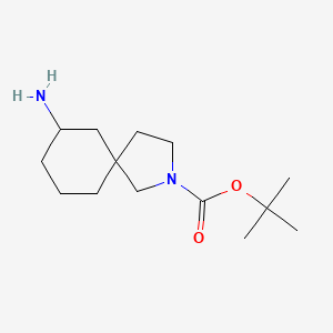 molecular formula C14H26N2O2 B1377939 叔丁基 7-氨基-2-氮杂螺[4.5]癸烷-2-羧酸酯 CAS No. 1363382-19-7