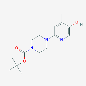 molecular formula C15H23N3O3 B1377940 叔丁基 4-(5-羟基-4-甲基吡啶-2-基)哌嗪-1-羧酸酯 CAS No. 1350885-65-2