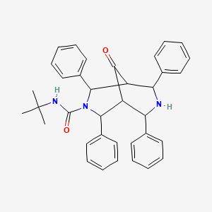 N-tert-Butyl-9-oxo-2,4,6,8-tetraphenyl-3,7-diazabicyclo(3.3.1)nonane-3-carboxamide