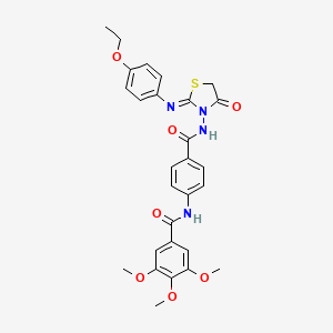 Benzamide, N-(4-(((2-((4-ethoxyphenyl)imino)-4-oxo-3-thiazolidinyl)amino)carbonyl)phenyl)-3,4,5-trimethoxy-