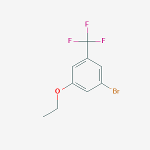 molecular formula C9H8BrF3O B1377946 1-Bromo-3-(trifluorométhyl)-5-éthoxybenzène CAS No. 1310416-62-6