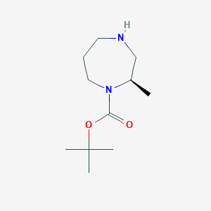 molecular formula C11H22N2O2 B1377953 (R)-1-Boc-2-メチル-[1,4]ジアゼパン CAS No. 1374130-05-8