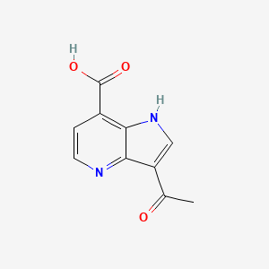 molecular formula C10H8N2O3 B1377955 3-Acetyl-4-azaindole-7-carboxylic acid CAS No. 1260385-50-9