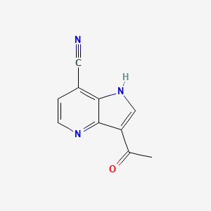 molecular formula C10H7N3O B1377956 3-Acetyl-7-cyano-4-azaindole CAS No. 1260382-92-0