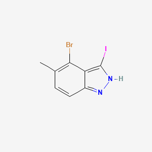 molecular formula C8H6BrIN2 B1377959 4-Bromo-3-iodo-5-methyl-1H-indazole CAS No. 1427502-42-8