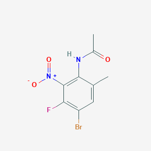 molecular formula C9H8BrFN2O3 B1377960 N-Acetyl 4-bromo-3-fluoro-6-methyl-2-nitroaniline CAS No. 1820604-24-7