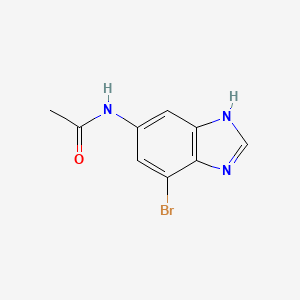 molecular formula C9H8BrN3O B1377965 N-(7-Bromo-1H-benzo[d]imidazol-5-yl)acetamide CAS No. 1422700-77-3