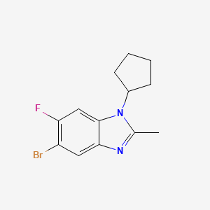 molecular formula C13H14BrFN2 B1377970 5-Bromo-1-cyclopentyl-6-fluoro-2-methylbenzimidazole CAS No. 1393442-64-2