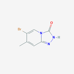 molecular formula C7H6BrN3O B1377971 6-溴-7-甲基-[1,2,4]三唑并[4,3-a]吡啶-3(2H)-酮 CAS No. 1428532-83-5