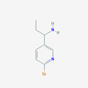 molecular formula C8H11BrN2 B1377992 1-(6-Bromopyridin-3-yl)propylamine CAS No. 1270550-52-1