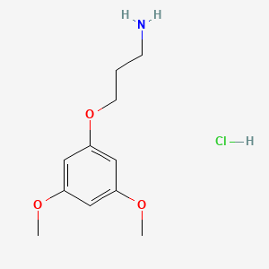 molecular formula C11H18ClNO3 B1378002 1-(3-Aminopropoxy)-3,5-dimethoxybenzene hydrochloride CAS No. 100840-66-2