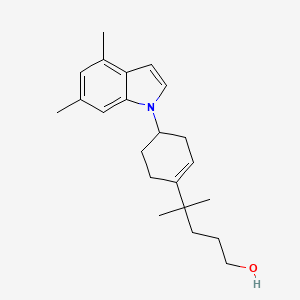 1-Cyclohexene-1-butanol, 4(or 5)-(di-1H-indol-1-ylmethyl)-alpha,alpha-dimethyl-