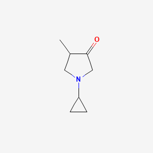 molecular formula C8H13NO B1378010 1-Cyclopropyl-4-methylpyrrolidin-3-one CAS No. 1384430-91-4