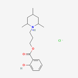 Benzoic acid, o-hydroxy-, 3-(2,4,6-trimethylpiperidino)propyl ester, hydrochloride