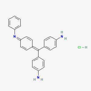 Benzenamine, 4-[(4-aminophenyl)(4-imino-2,5-cyclohexadien-1-ylidene)methyl]-N-phenyl-, monohydrochloride