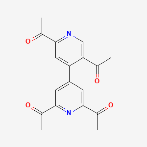 molecular formula C18H16N2O4 B13780133 2,2',5,6'-Tetrayltetraactyl-4,4'-bipyridine 