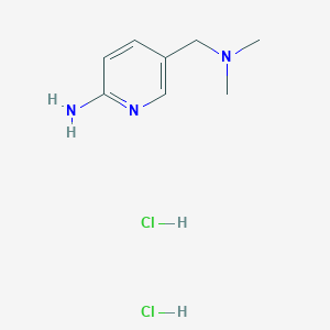 molecular formula C8H15Cl2N3 B1378015 5-[(Dimethylamino)methyl]pyridin-2-amine dihydrochloride CAS No. 1384429-17-7