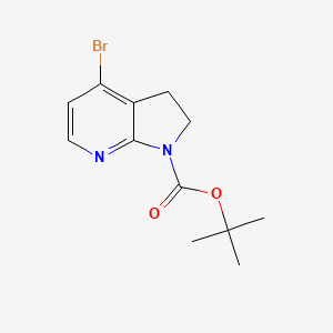 molecular formula C12H15BrN2O2 B1378027 4-Bromo-2,3-dihydro-pyrrolo[2,3-b]pyridine-1-carboxylic acid tert-butyl ester CAS No. 1211582-69-2