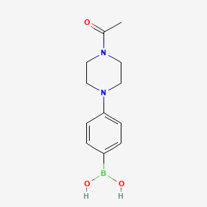 molecular formula C12H17BN2O3 B1378036 4-(4-Acetyl-1-piperazinyl)phenylboronic Acid CAS No. 1384954-82-8