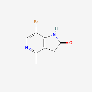 molecular formula C8H7BrN2O B1378041 7-Bromo-4-methyl-1,3-dihydro-2H-pyrrolo[3,2-c]pyridin-2-one CAS No. 1260383-02-5
