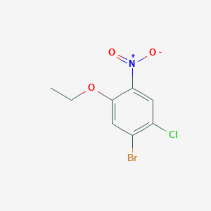 molecular formula C8H7BrClNO3 B1378052 1-溴-2-氯-5-乙氧基-4-硝基苯 CAS No. 1393442-06-2